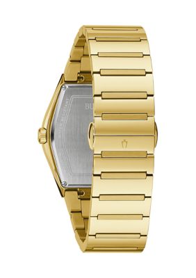Gold Tone Stainless Steel Analog Bracelet Watch 