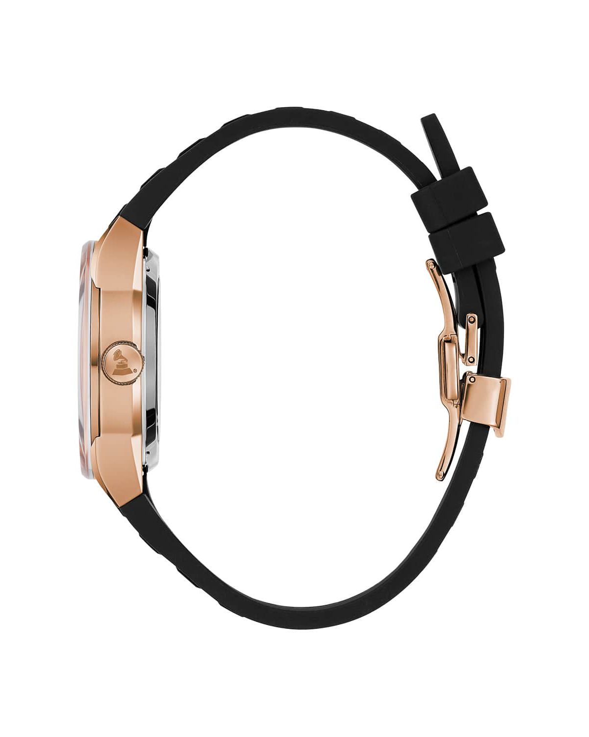 Bulova Mens Modern Milennia Black Rubber Strap Watch