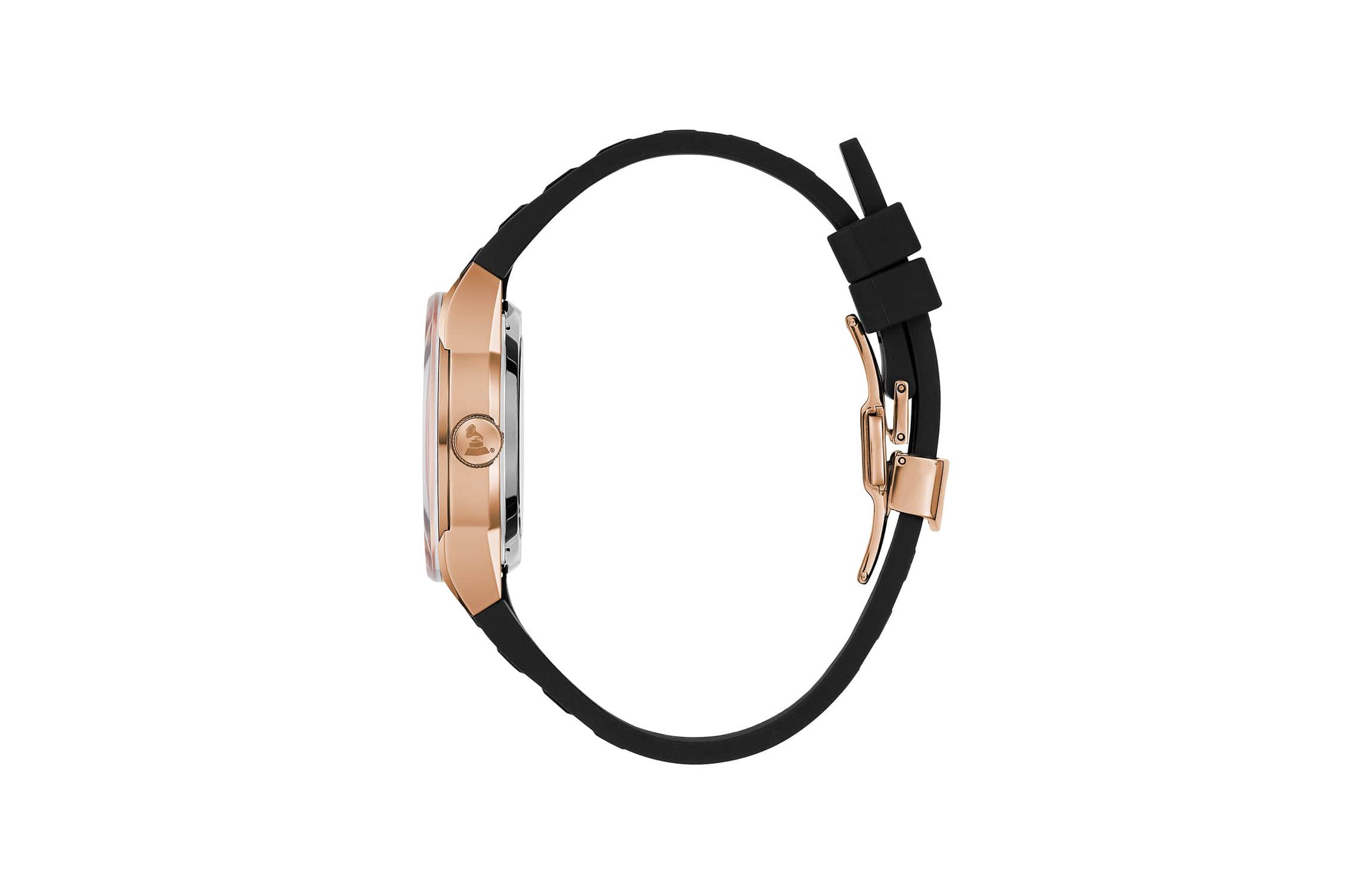 Bulova Mens Modern Milennia Black Rubber Strap Watch
