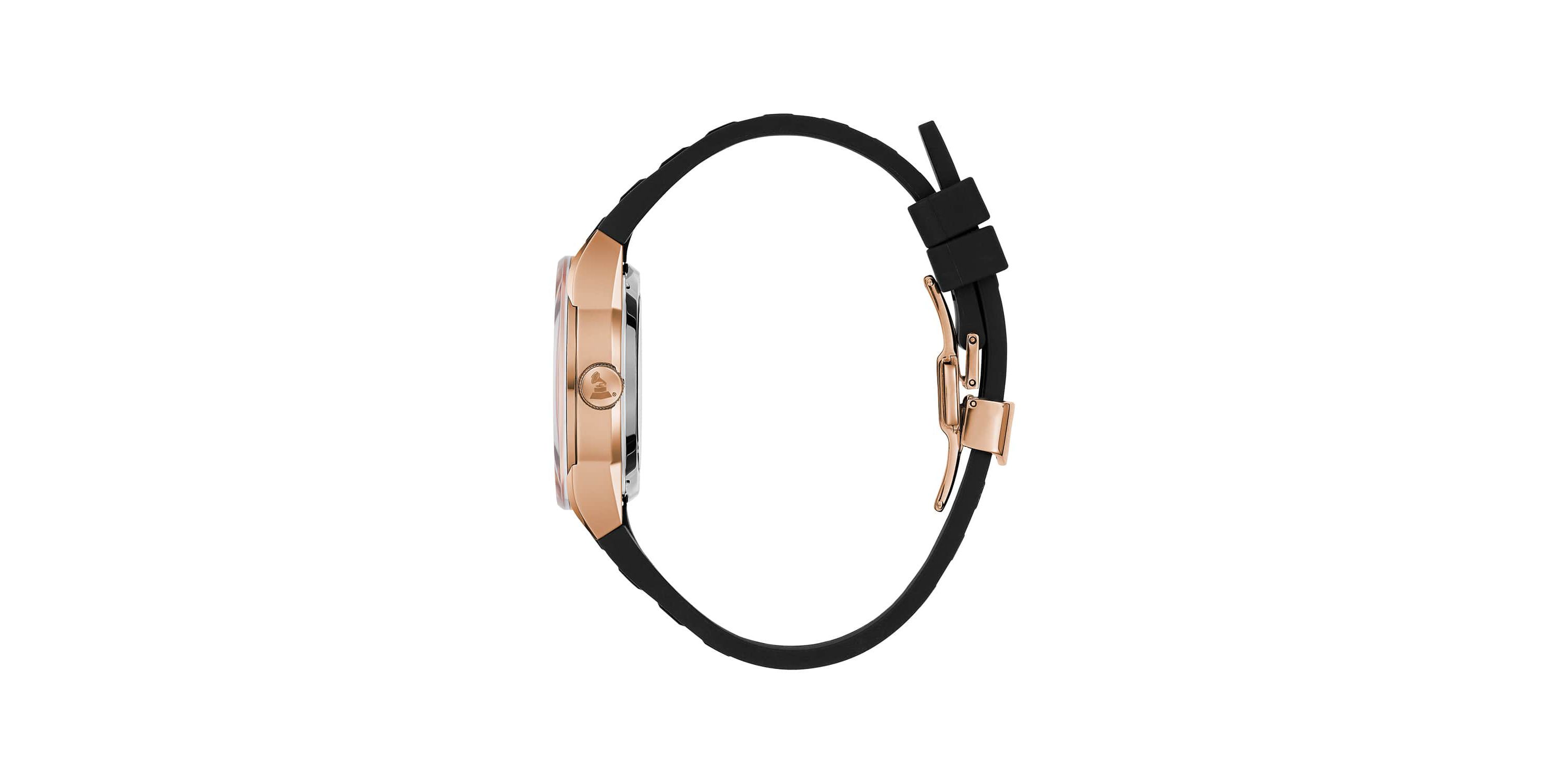 Bulova Mens Modern Milennia Black Rubber Strap Watch