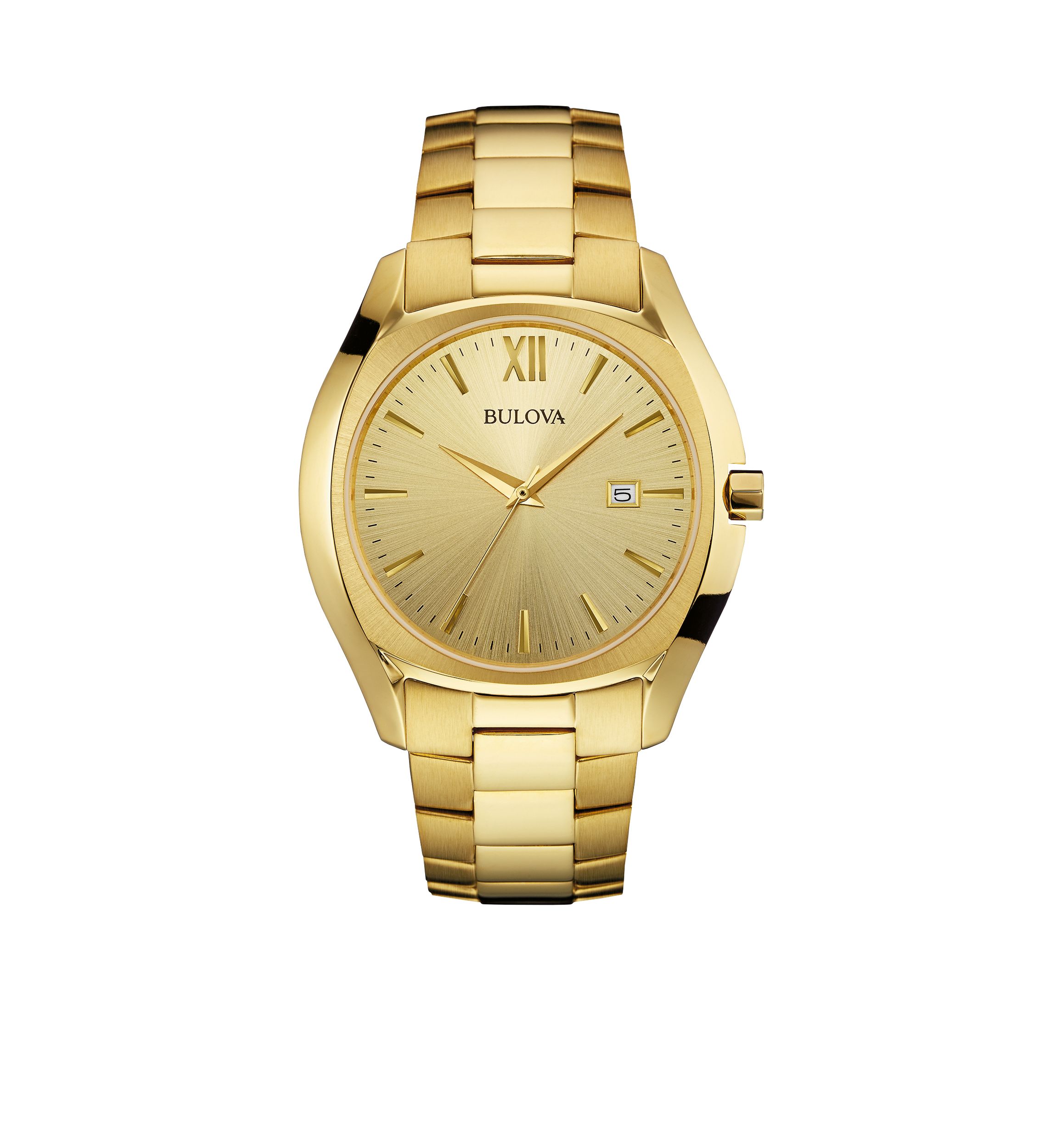 Mens Gold-Tone Stainless Steel Watch