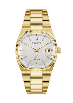 Bulova Men's Dress Classic Super Seville Gold Tone Stainless Steel Bracelet Watch -  540026497B223
