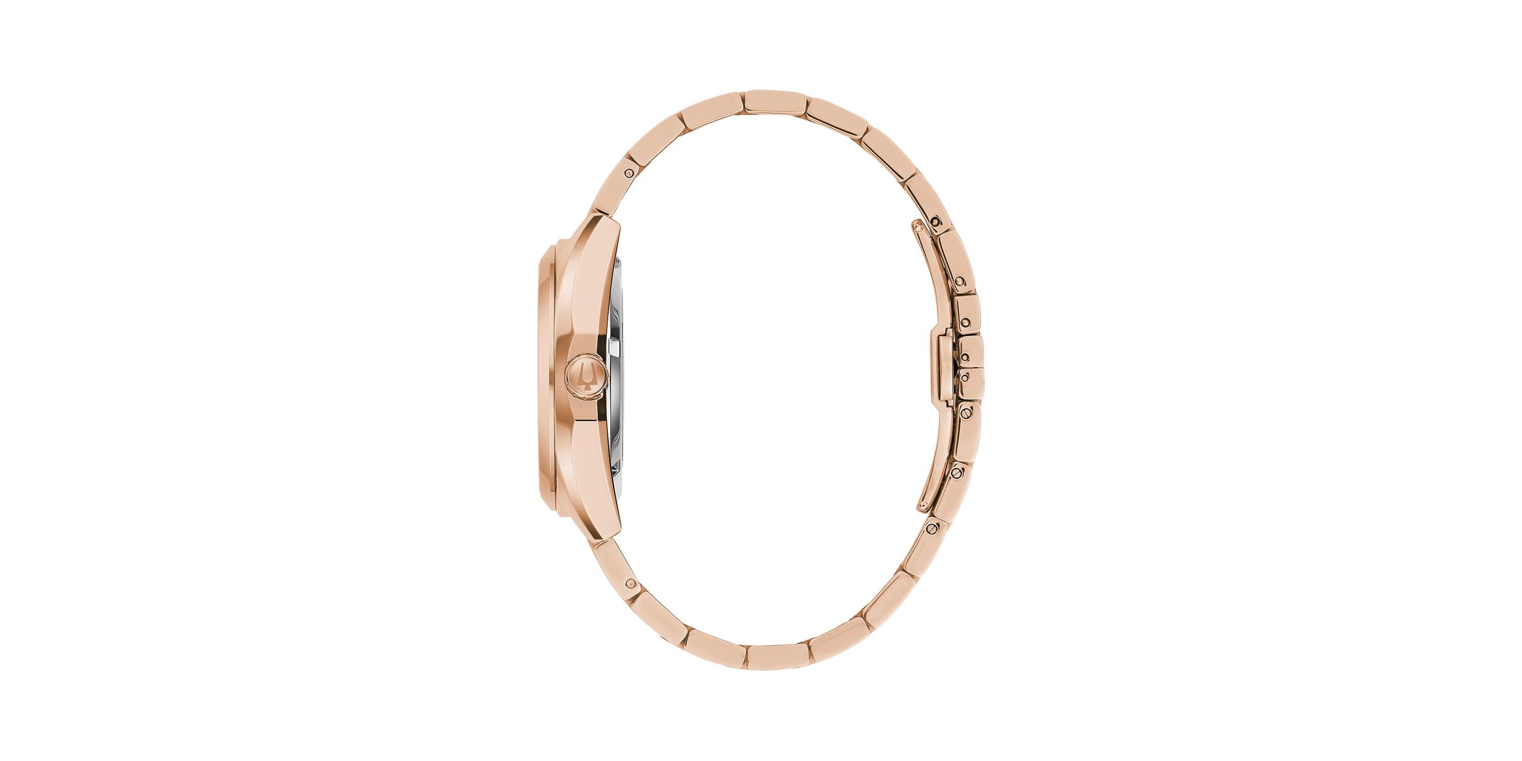 Bulova Bulova Mens Classic Surveyor Rose Gold-Tone Stainless Steel ...