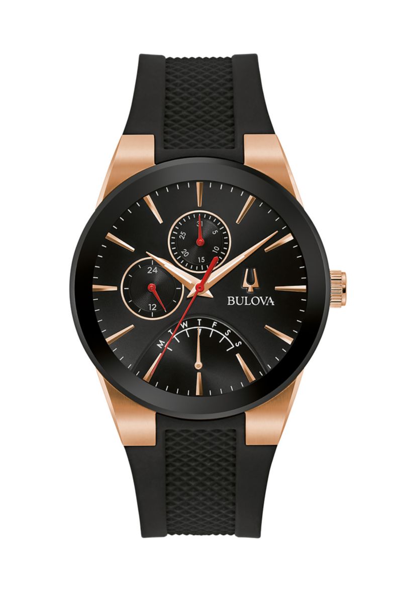 Mens Futuro Multi Function Rose Gold with Black Watch