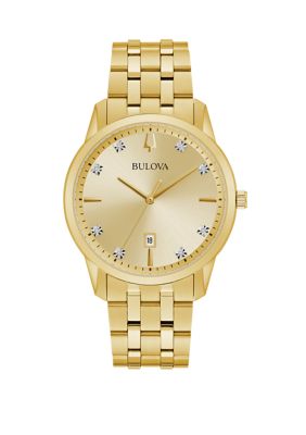 Bulova Men's Sutton Gold Tone Dial Watch
