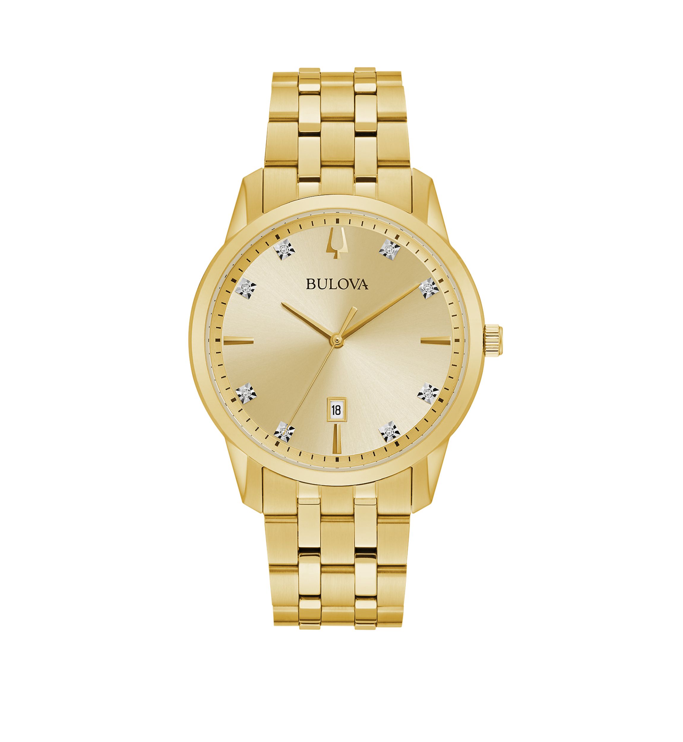 Mens Sutton Gold Tone Dial Watch