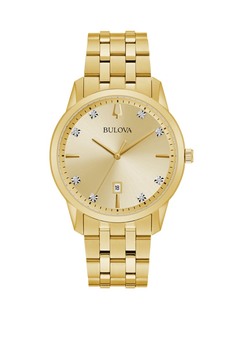 Mens Sutton Gold Tone Dial Watch