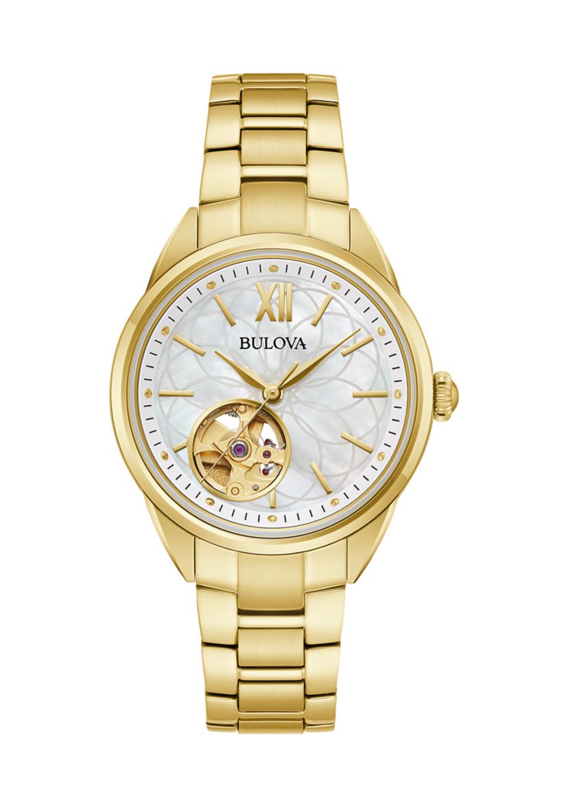 Womens 34.5 Millimeter Classic Sutton Gold-Tone Bracelet Watch 