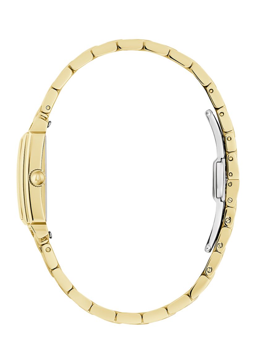 Womens Bulova Dress/Classic BUL Sutton Gold Tone Bracelet Watch 
