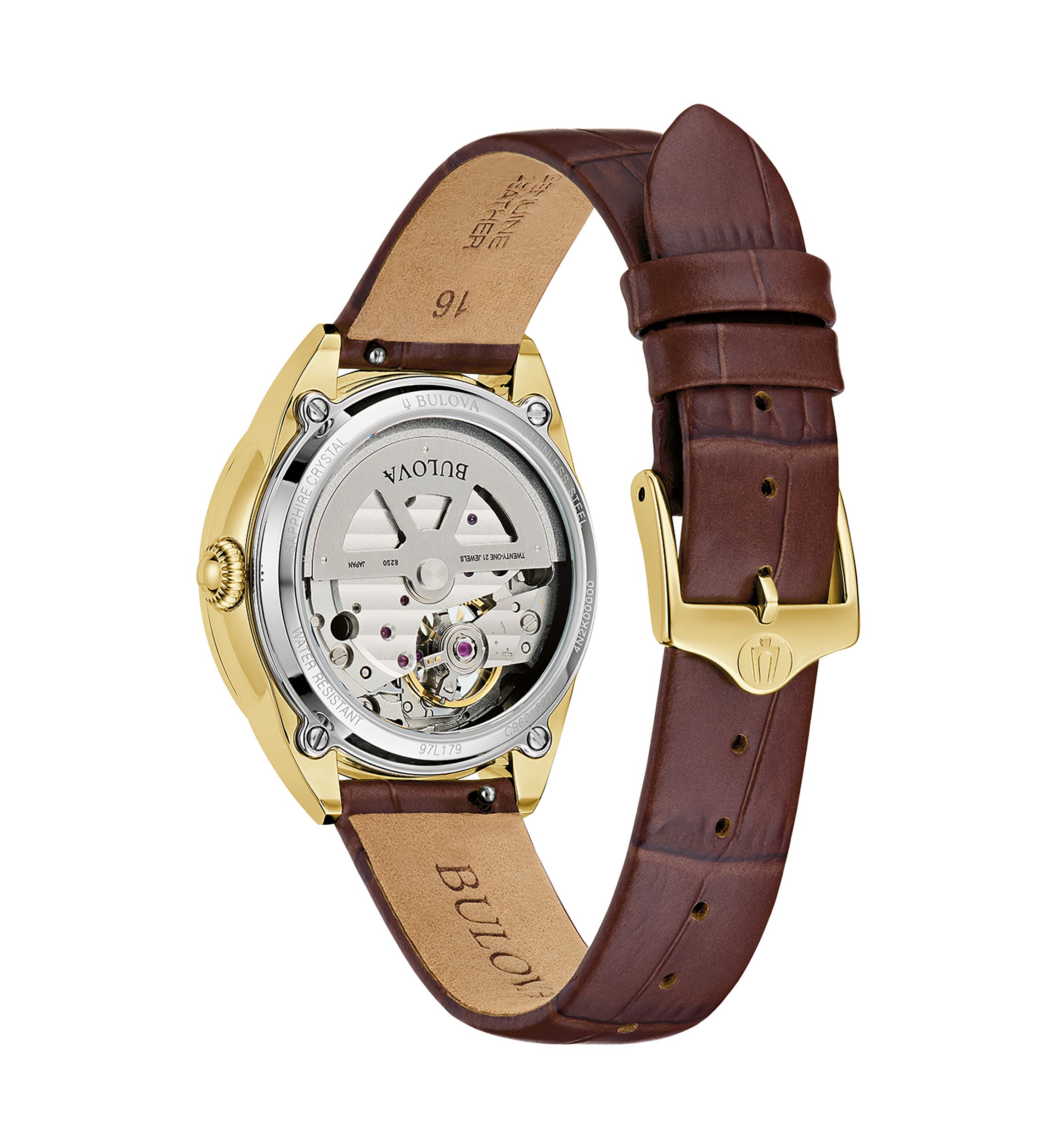 Ladies Classic Sutton Brown Strap Watch, 34.5 Millimeter