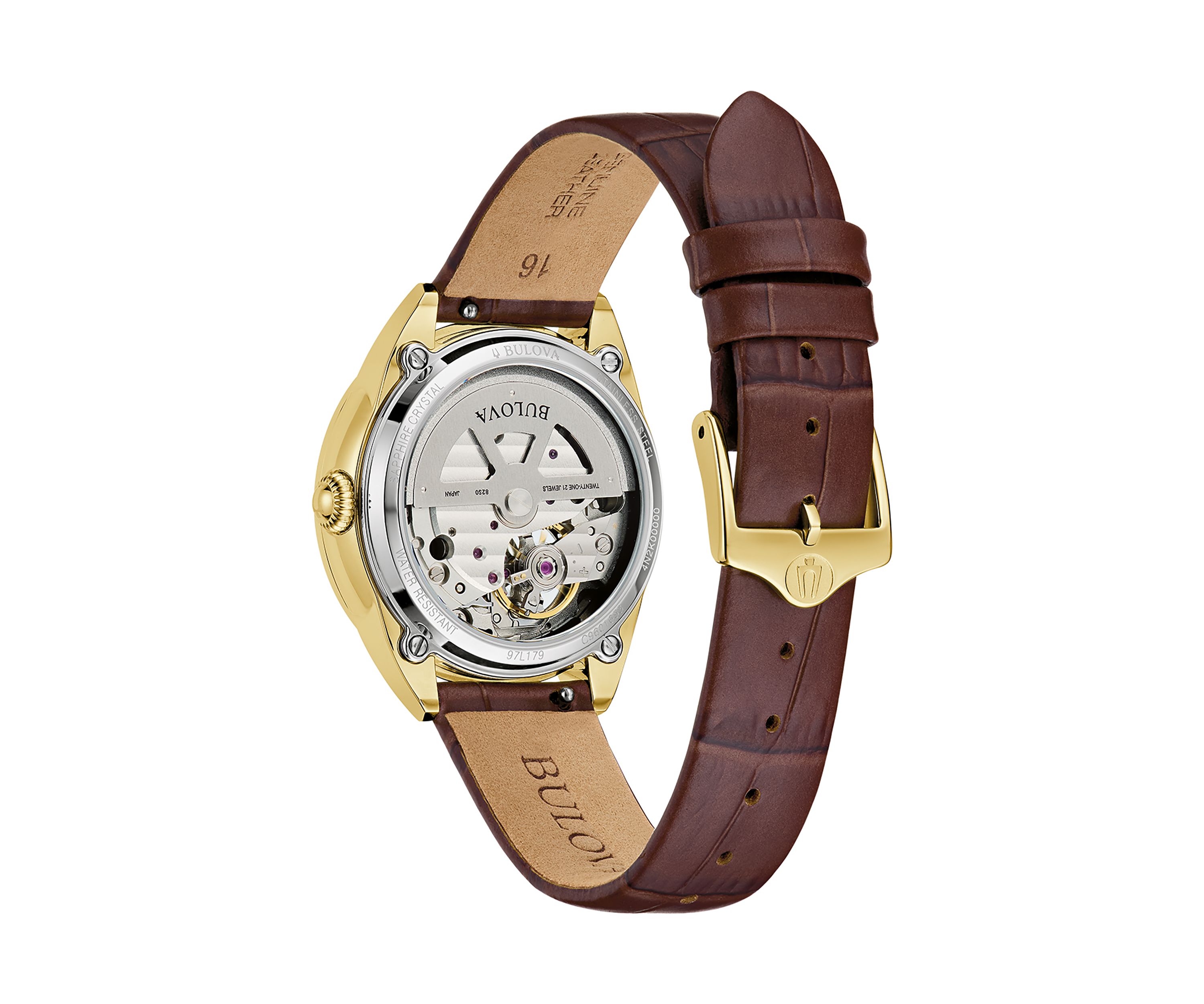 Ladies Classic Sutton Brown Strap Watch, 34.5 Millimeter
