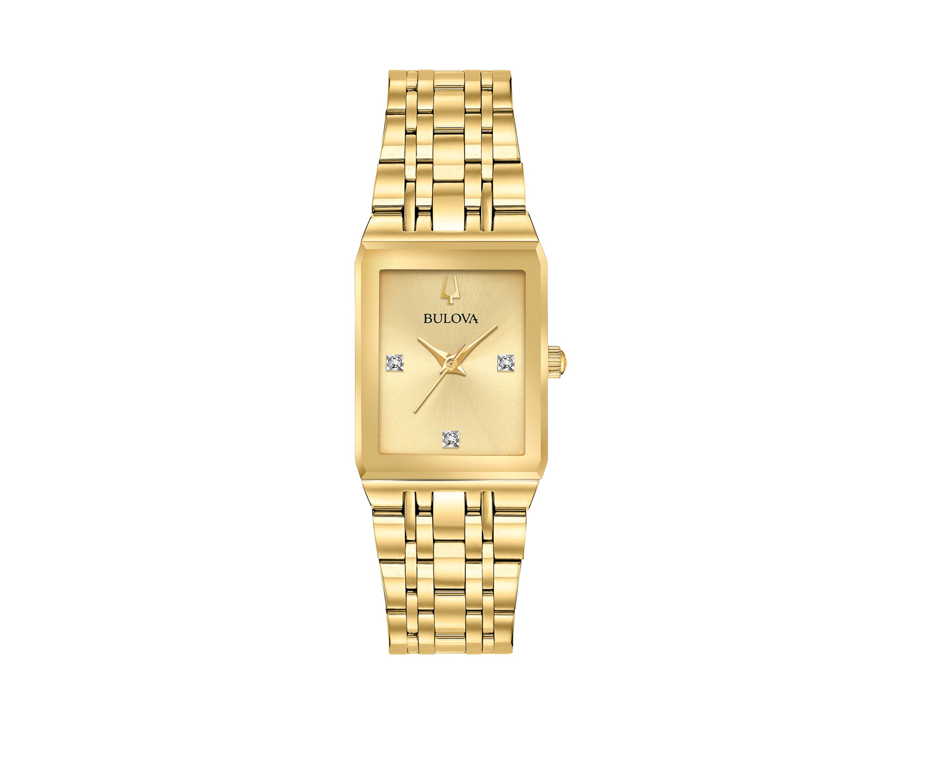 Womens Futuro Diamond Accent Gold Tone Stainless Steel Bracelet Watch