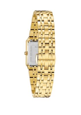 Women's Futuro Diamond Accent Gold Tone Stainless Steel Bracelet Watch