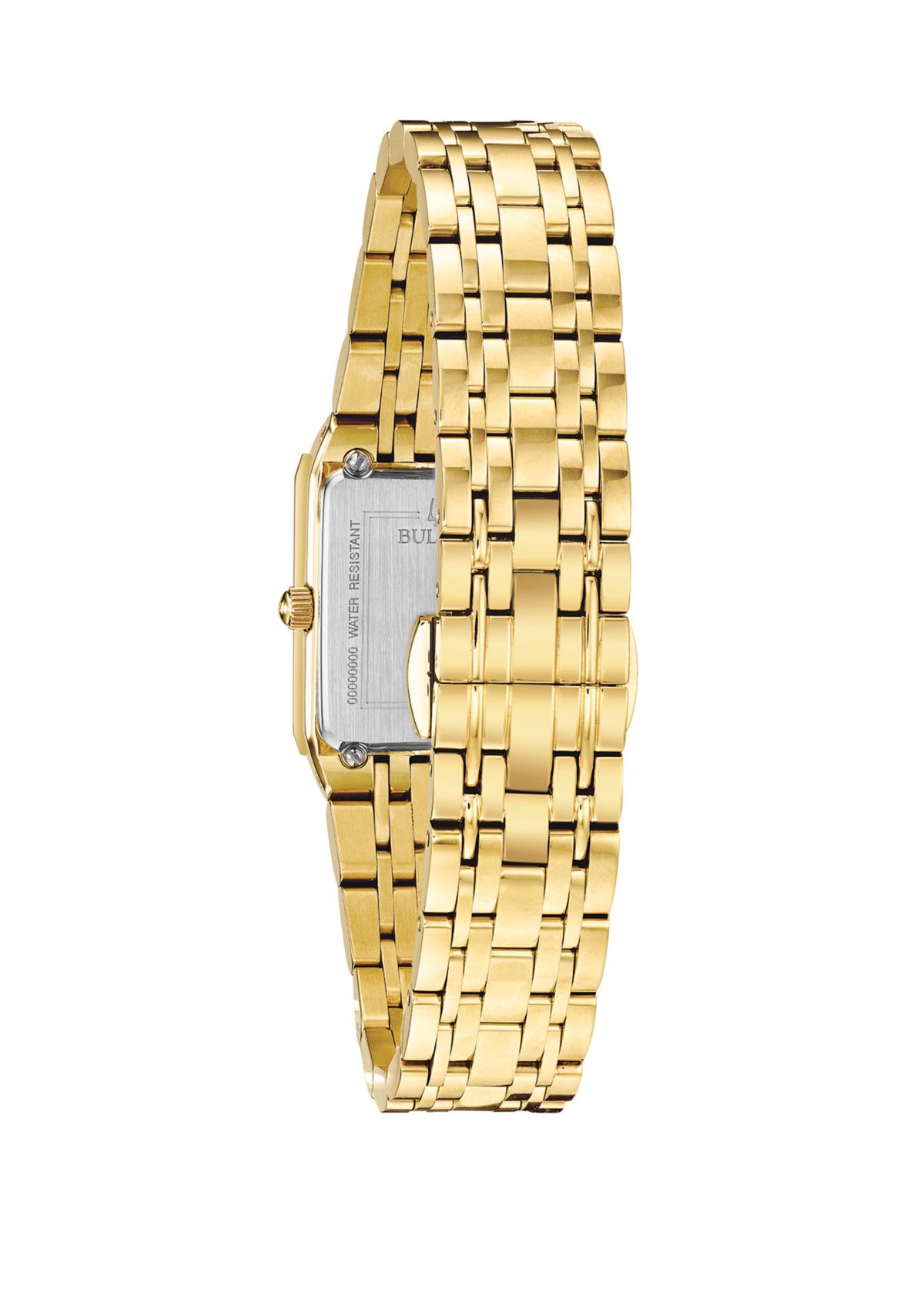 Womens Futuro Diamond Accent Gold Tone Stainless Steel Bracelet Watch