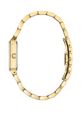 Women's Futuro Diamond Accent Gold Tone Stainless Steel Bracelet Watch