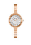 Womens Rhapsody Diamond Accent Rose Gold-Tone Stainless Steel Bracelet Watch 