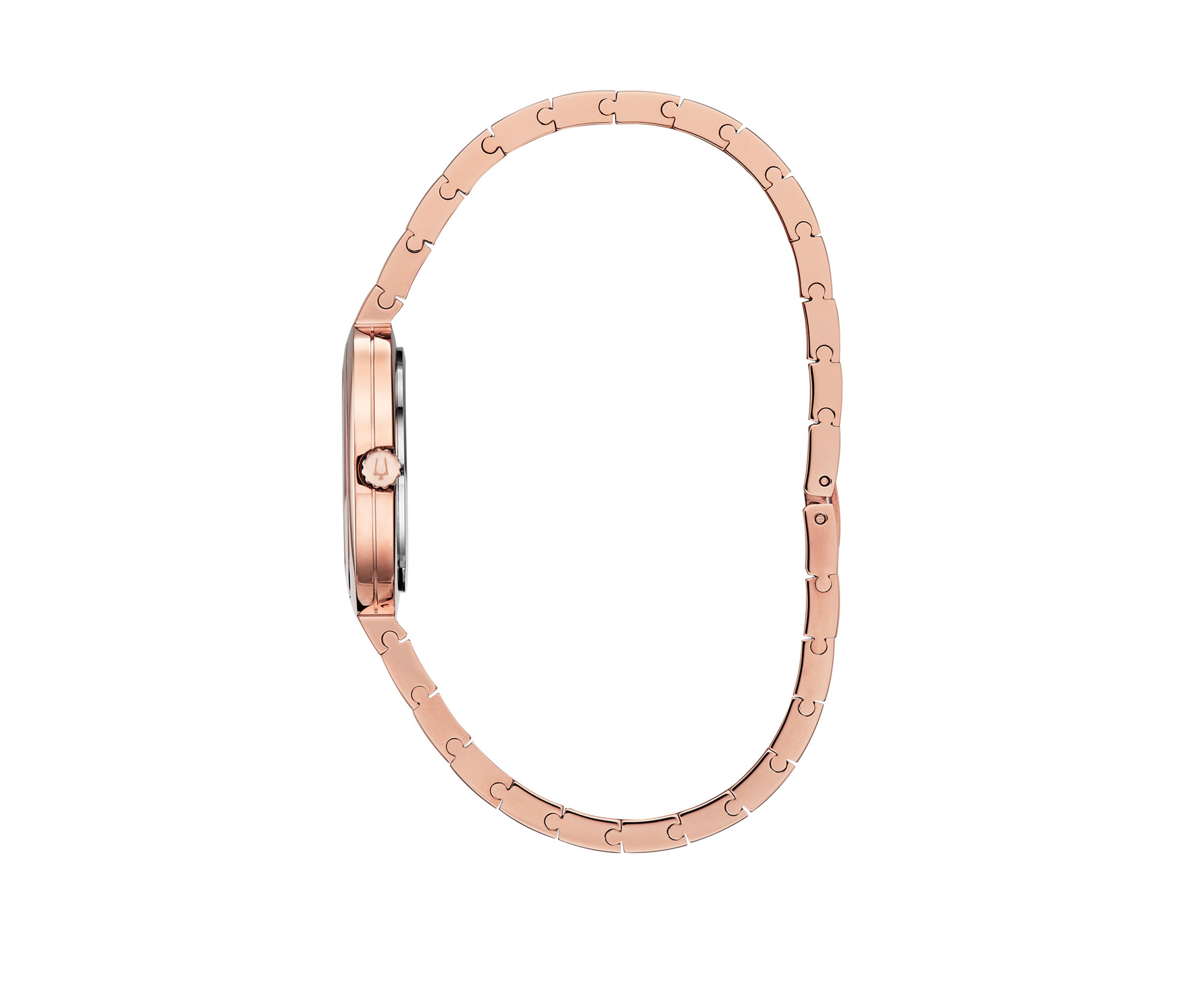 Womens Rhapsody Diamond Accent Rose Gold-Tone Stainless Steel Bracelet Watch 