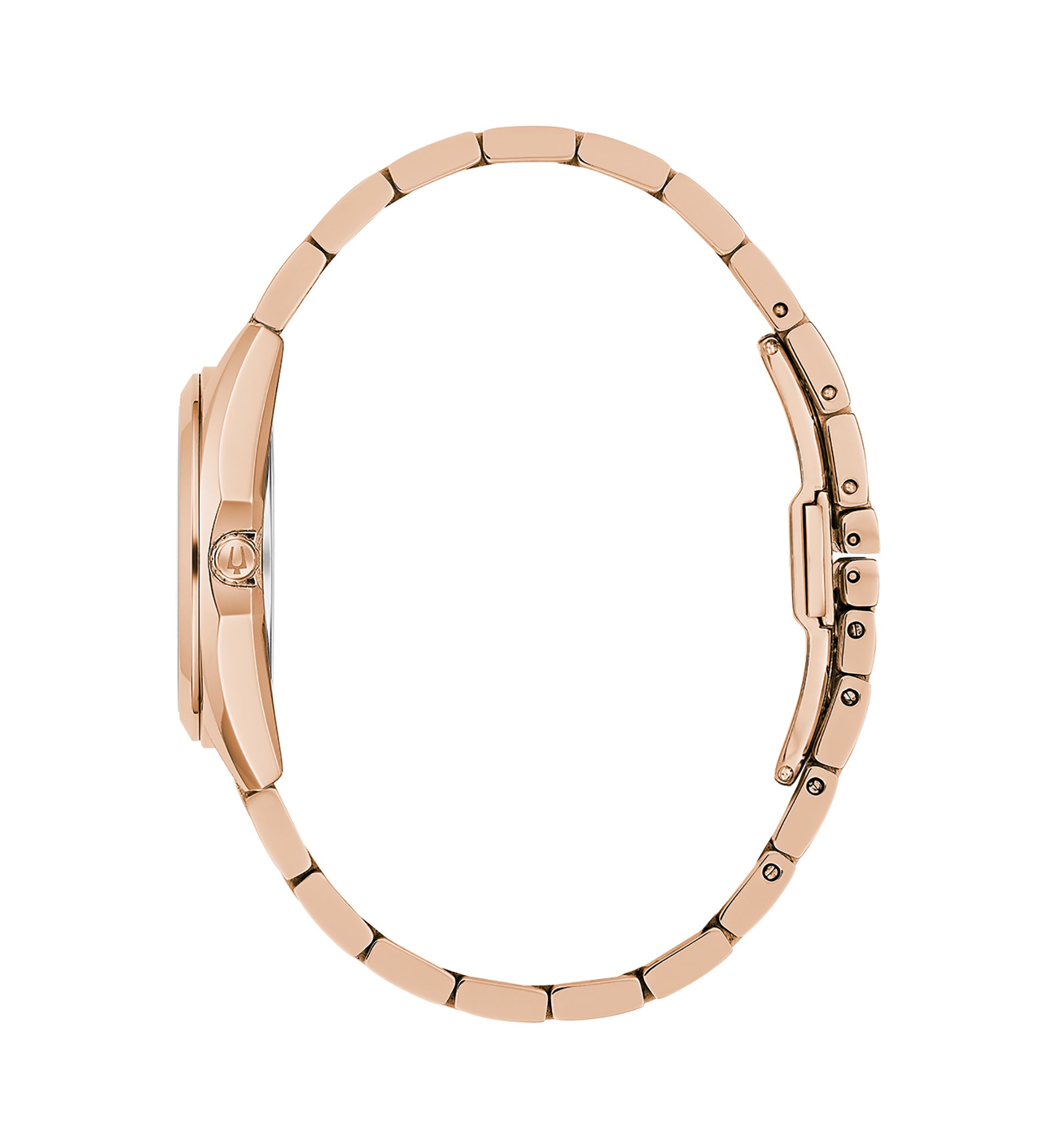 Womens Surveyor Diamond Accent Rose Gold-tone Stainless Steel Bracelet Watch