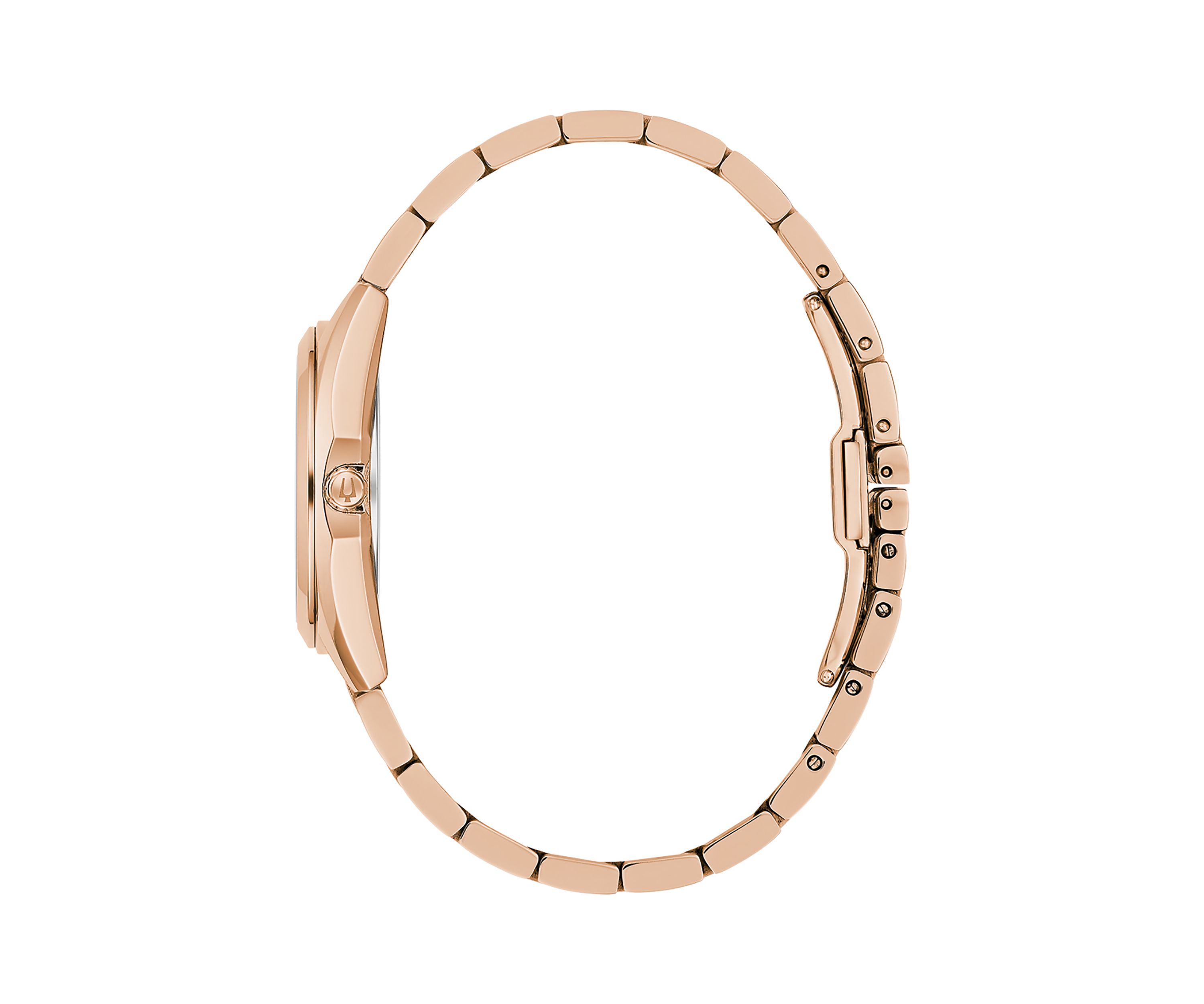 Womens Surveyor Diamond Accent Rose Gold-tone Stainless Steel Bracelet Watch