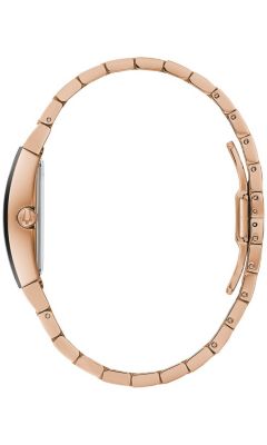 Women's Modern Gemini Diamond Rose Gold-tone Stainless Steel Bracelet Watch, 30mm