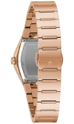 Women's Modern Gemini Diamond Rose Gold-tone Stainless Steel Bracelet Watch, 30mm