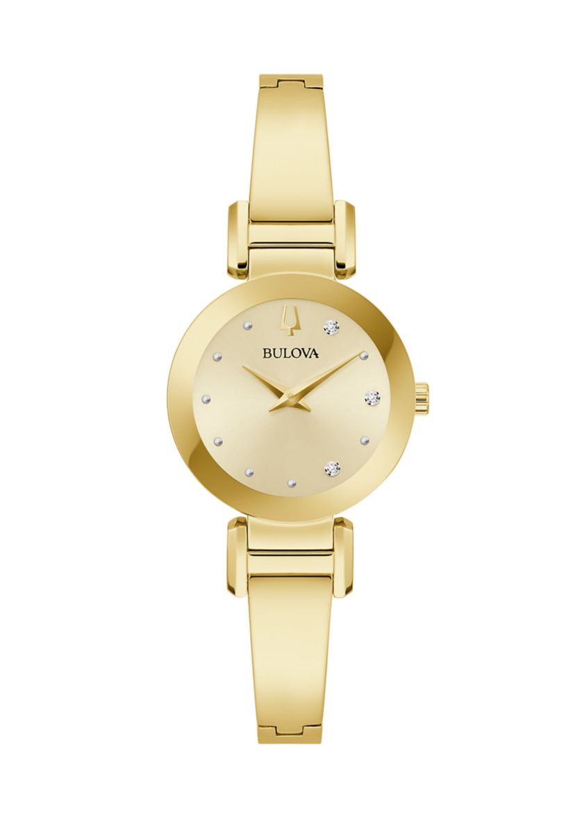 Modern Gold Tone Watch 