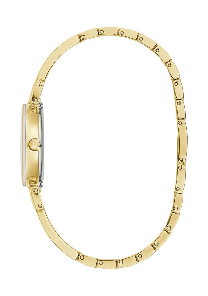 Modern Gold Tone Watch 