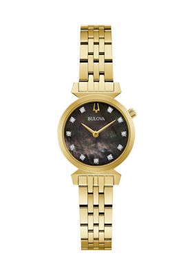 Bulova Ladies Classic Regatta Gold-Tone Stainless Steel Bracelet Watch - 24 Millimeter -  0042429599697