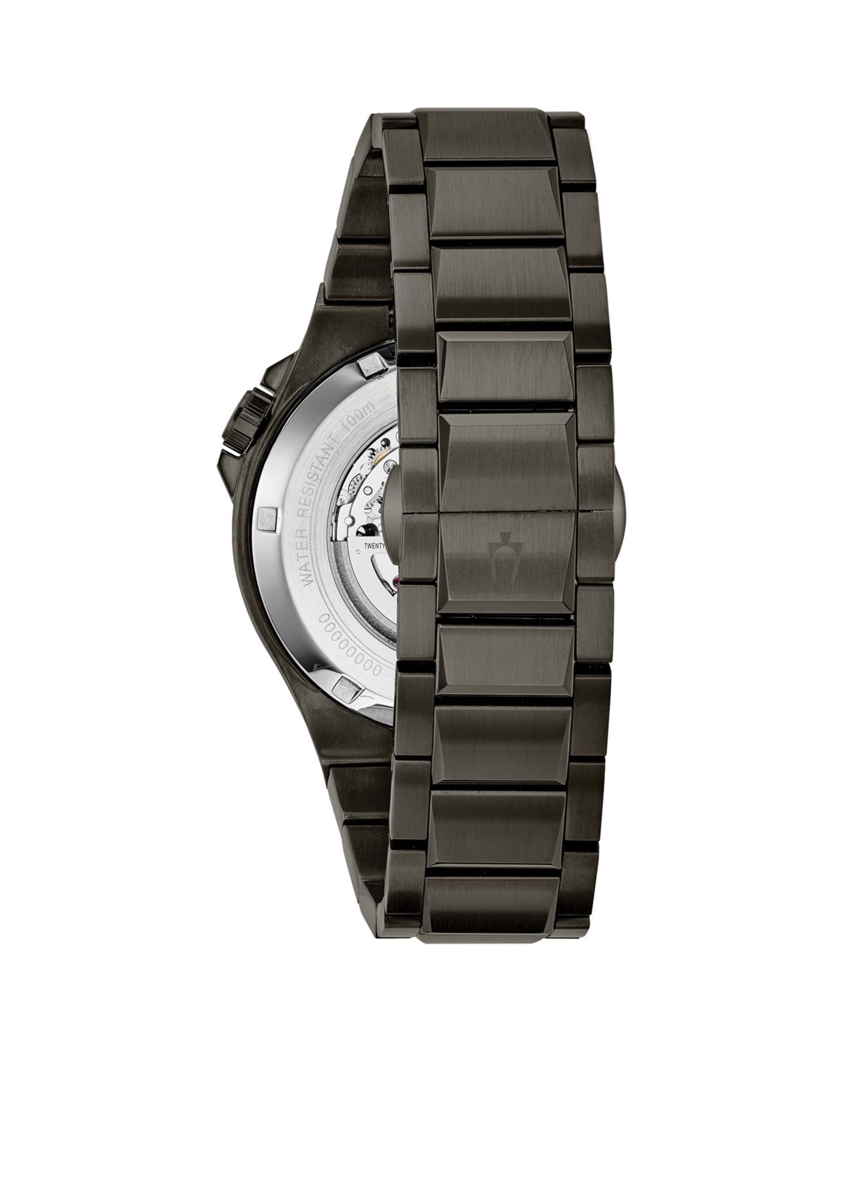 Mens Gunmetal IP Stainless Steel Automatic Collection Bracelet Watch