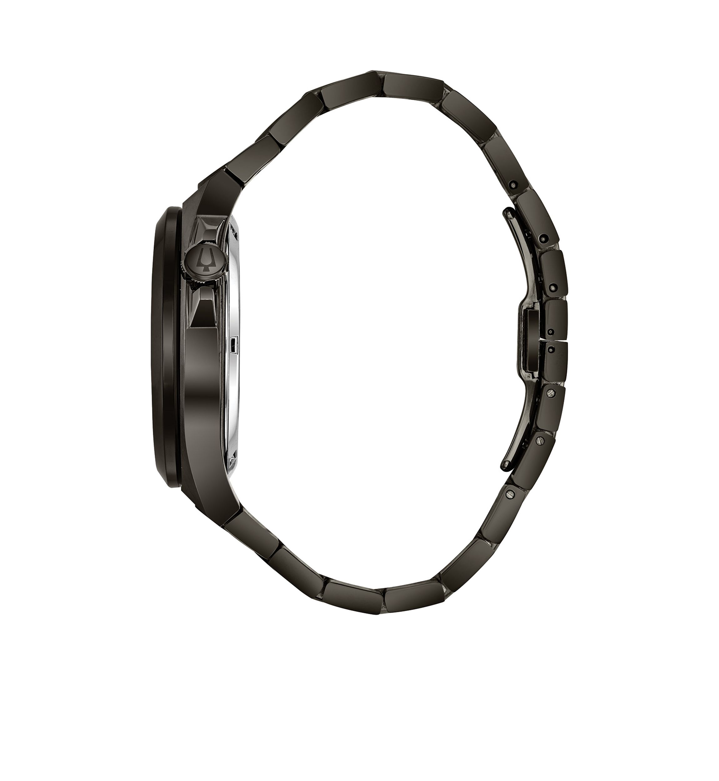 Mens Gunmetal IP Stainless Steel Automatic Collection Bracelet Watch