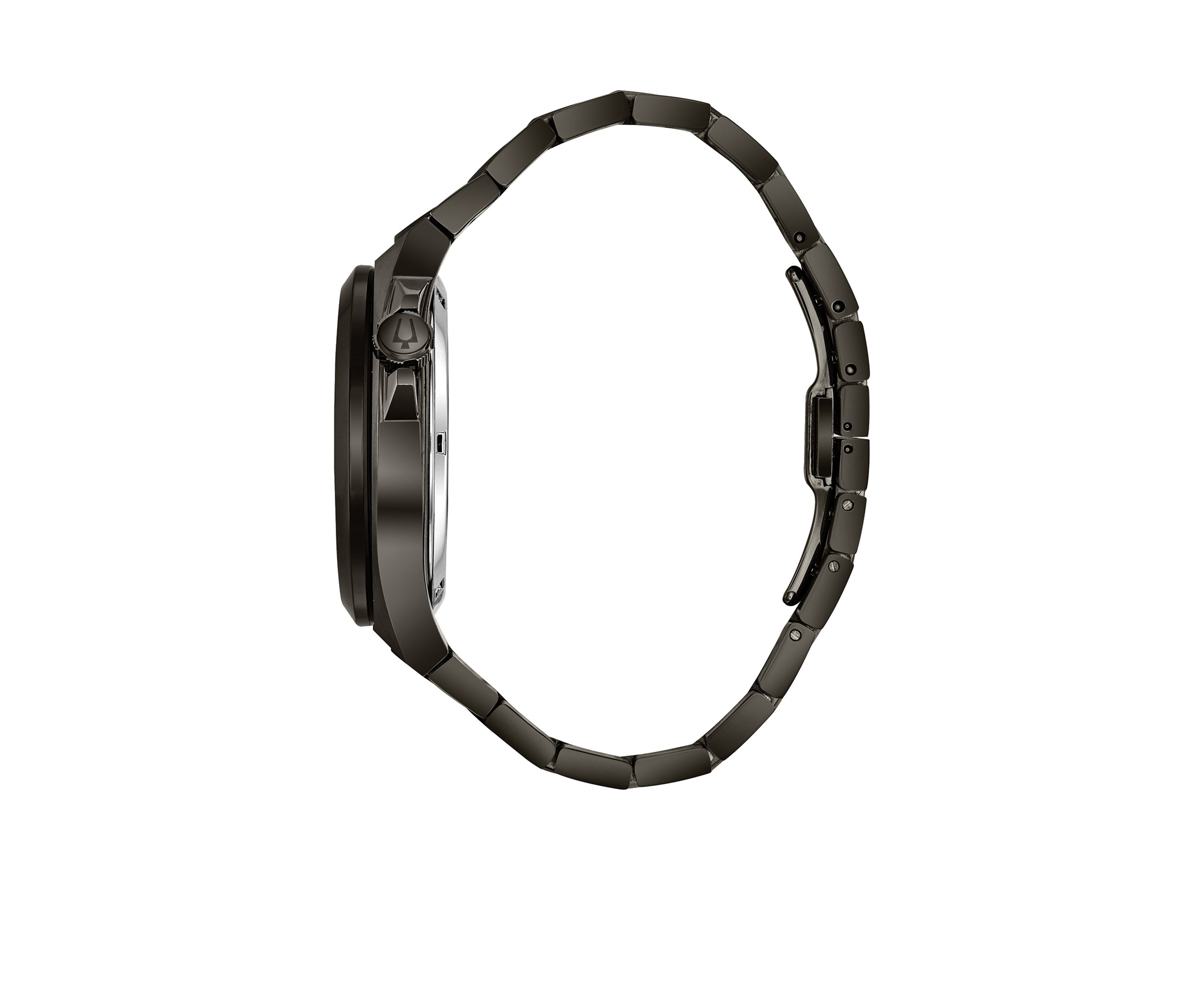Mens Gunmetal IP Stainless Steel Automatic Collection Bracelet Watch