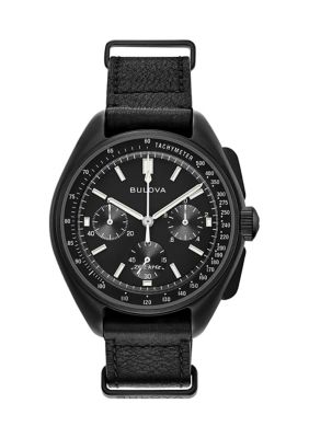 Bulova Men's Lunar Pilot Chronograph Leather Strap Watch