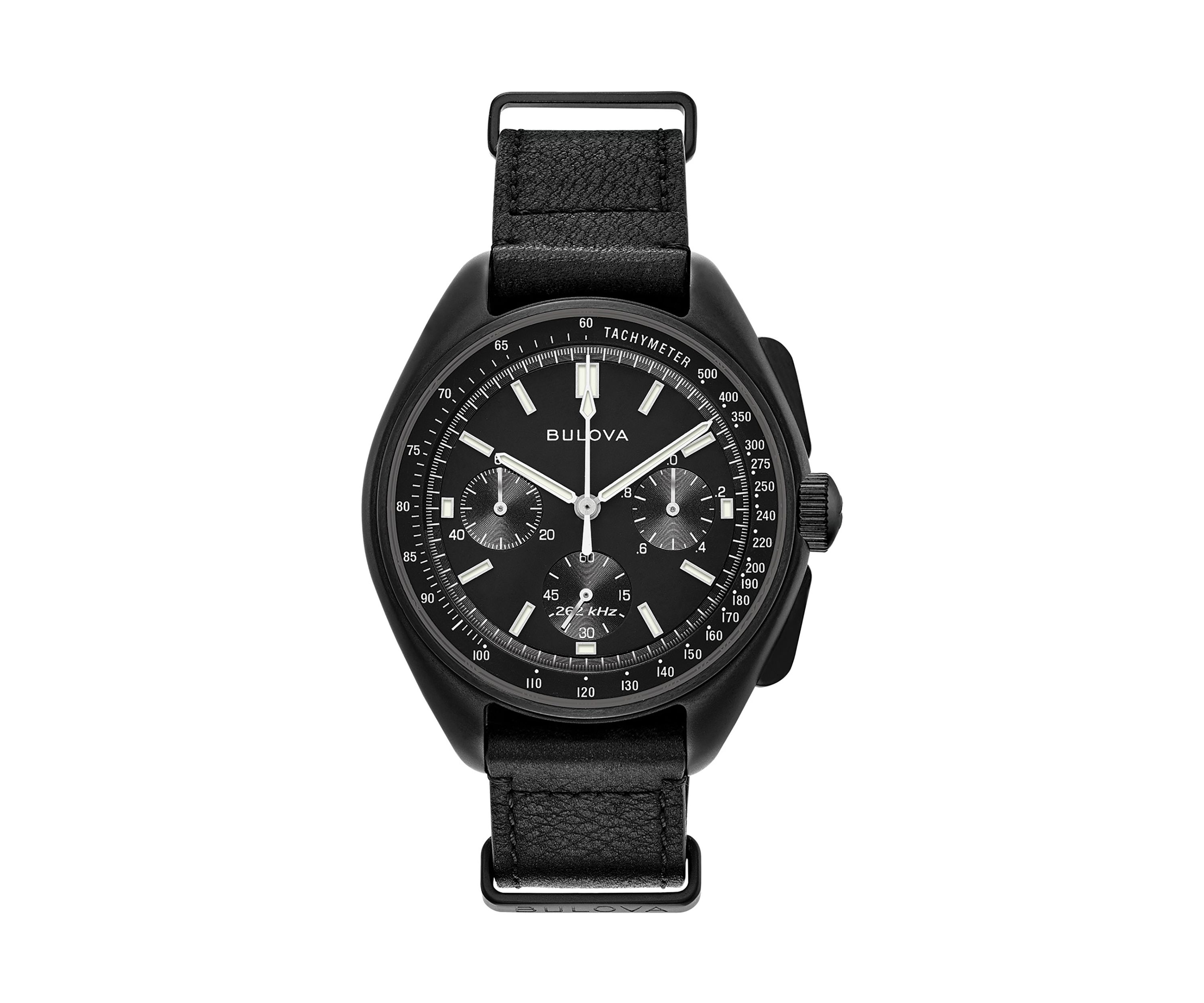 Lunar Pilot Chronograph Leather Strap Watch 