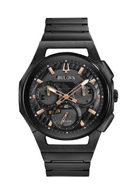Bulova Men's Curv Watch, Black -  0042429558458