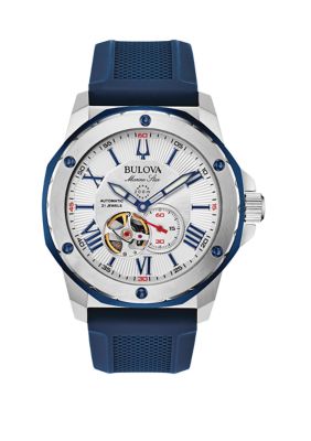 Bulova Men's Marine Star Automatic Watch, Blue