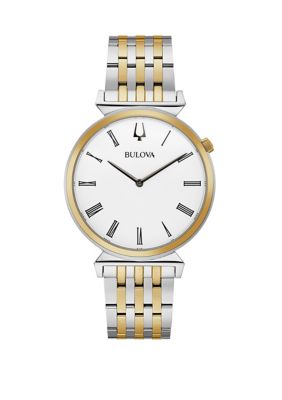 Bulova Men's Regatta Two Tone Stainless Steel Bracelet Watch -  540026498A233