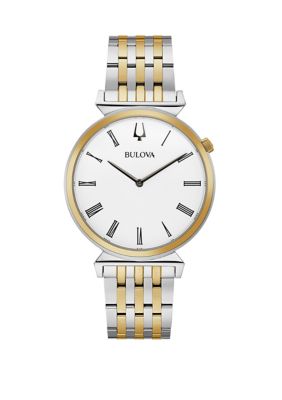 Bulova Men's Regatta Two Tone Stainless Steel Bracelet Watch