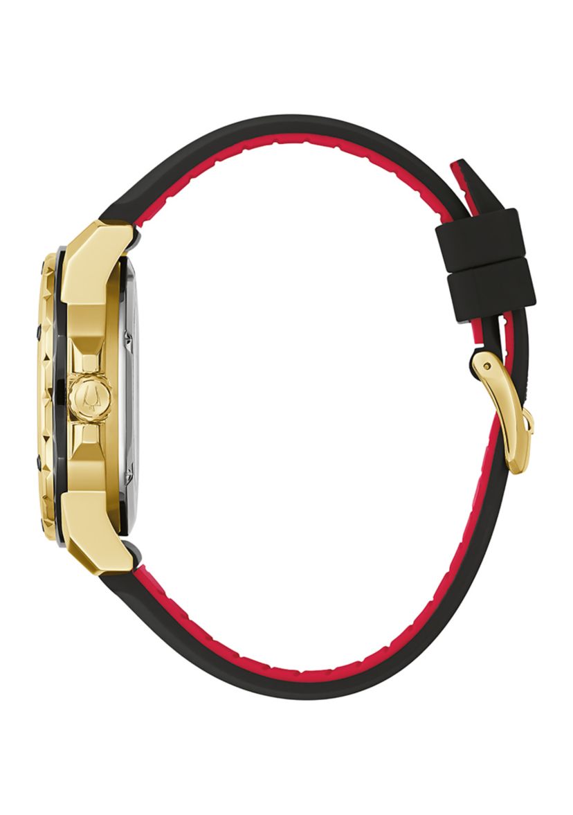 Marine Star Mens Automatic Black Strap Watch