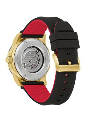 Marine Star Men's Automatic Black Strap Watch