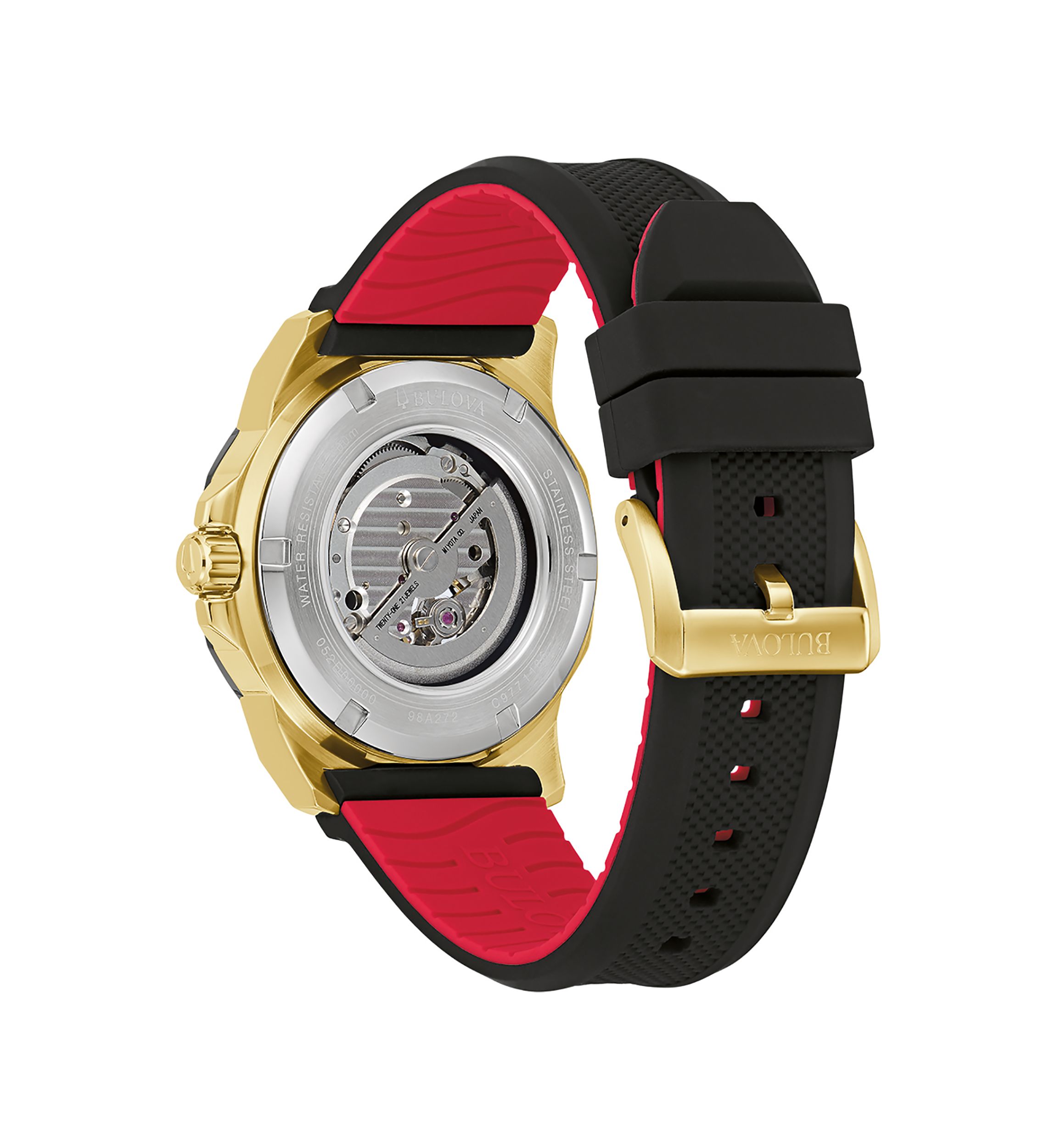 Marine Star Mens Automatic Black Strap Watch