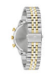 Mens Classic Two-Tone Stainless Steel Bracelet Watch