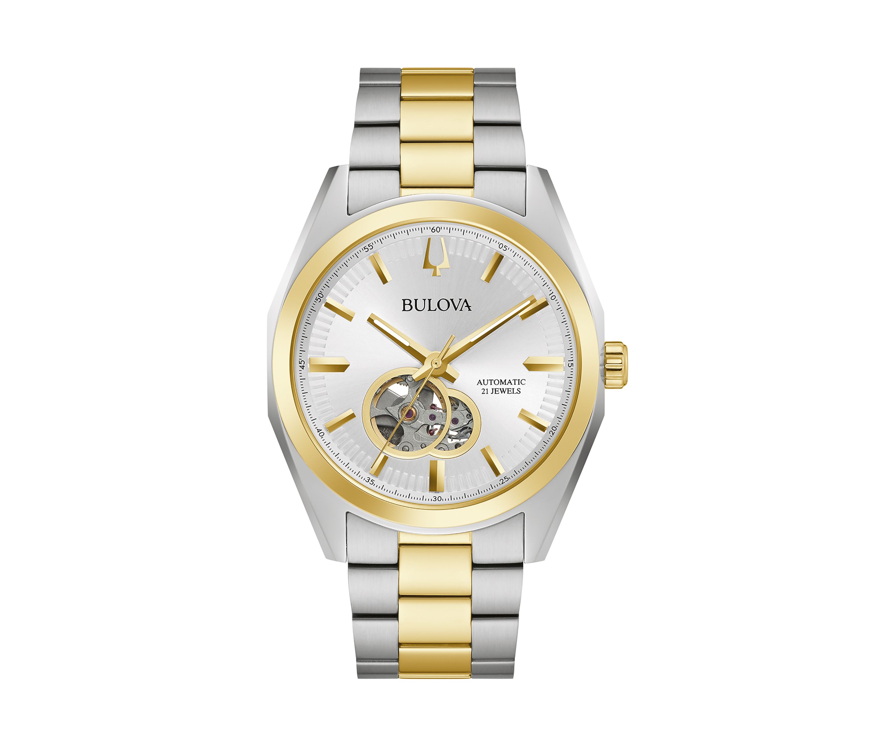Surveyor Mens Automatic Two-tone Stainless Steel Bracelet Watch