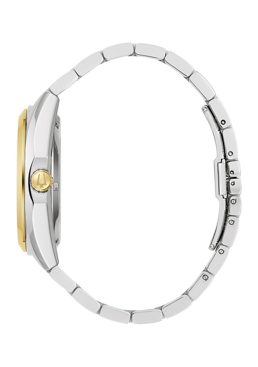 Surveyor Mens Automatic Two-tone Stainless Steel Bracelet Watch