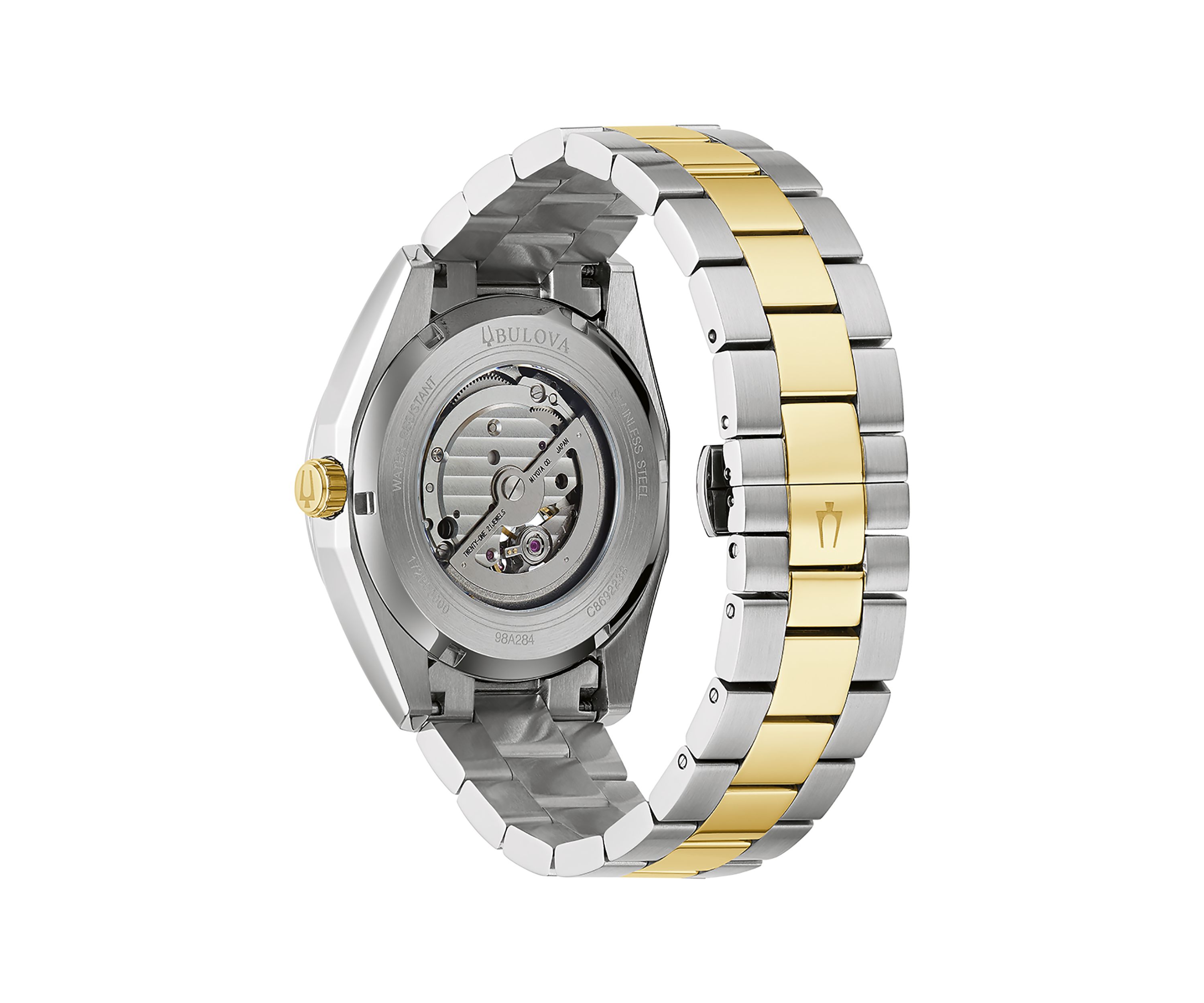Surveyor Mens Automatic Two-tone Stainless Steel Bracelet Watch