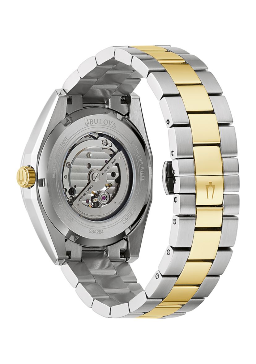 Surveyor Mens Automatic Two-tone Stainless Steel Bracelet Watch