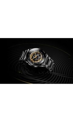 Men's Modern Millenia Automatic Black Cermaic Bracelet Watch, 41mm