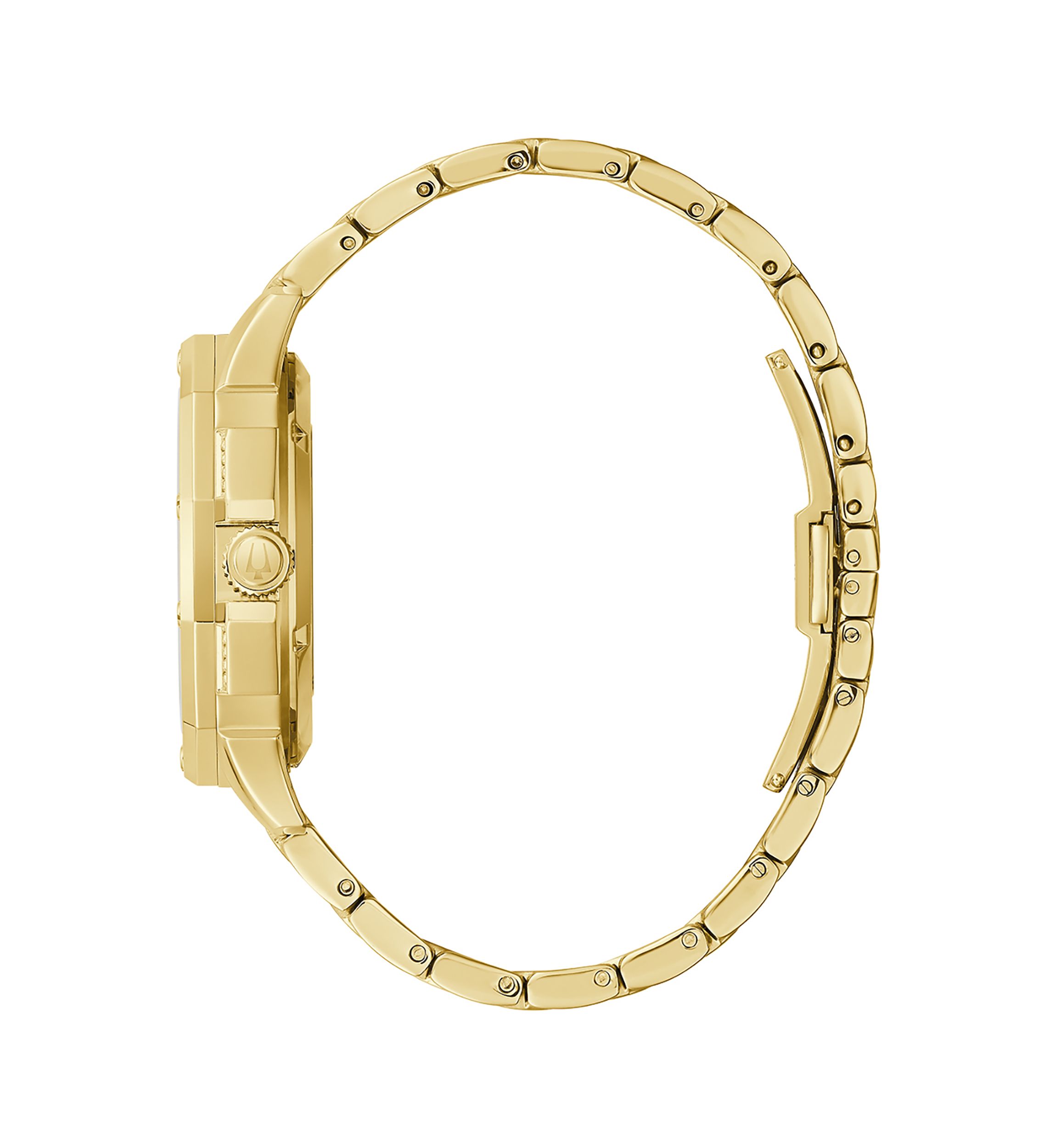 Mens Crystal Octava Automatic Gold-Tone Stainless Steel Bracelet Watch