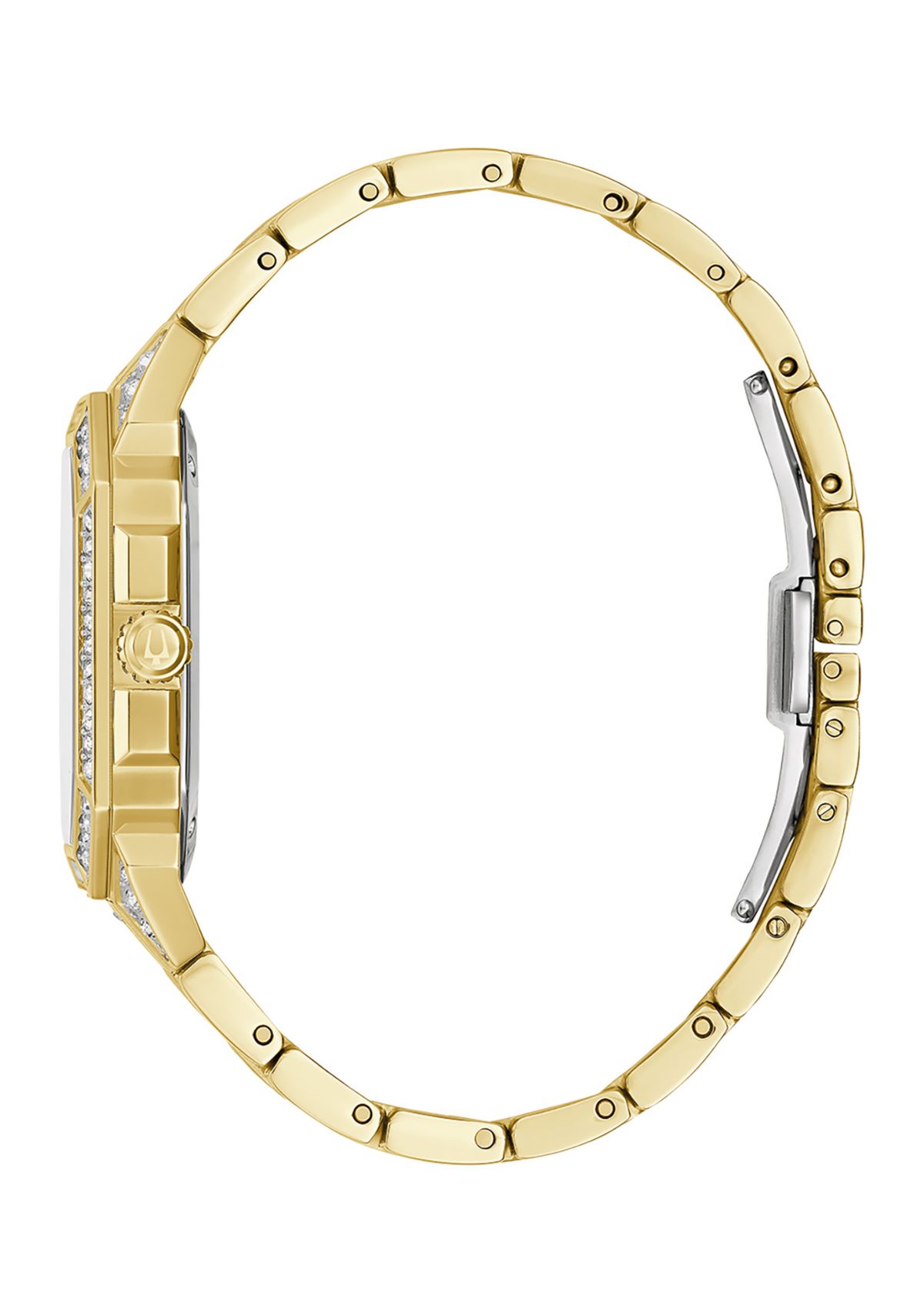 Mens Crystal Octava Gold-tone Stainless Steel Bracelet Watch, 40 Millimeter