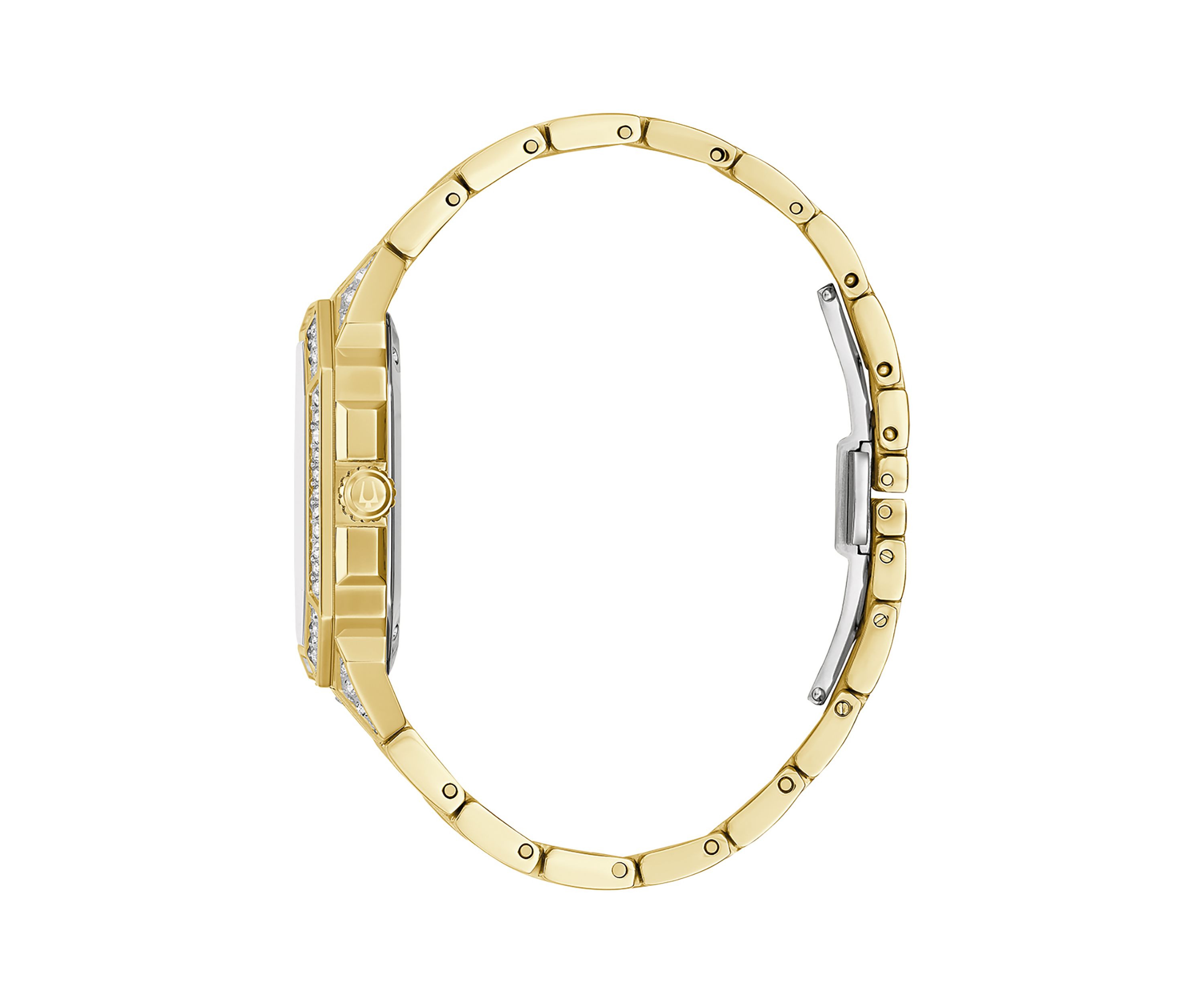 Mens Crystal Octava Gold-tone Stainless Steel Bracelet Watch, 40 Millimeter