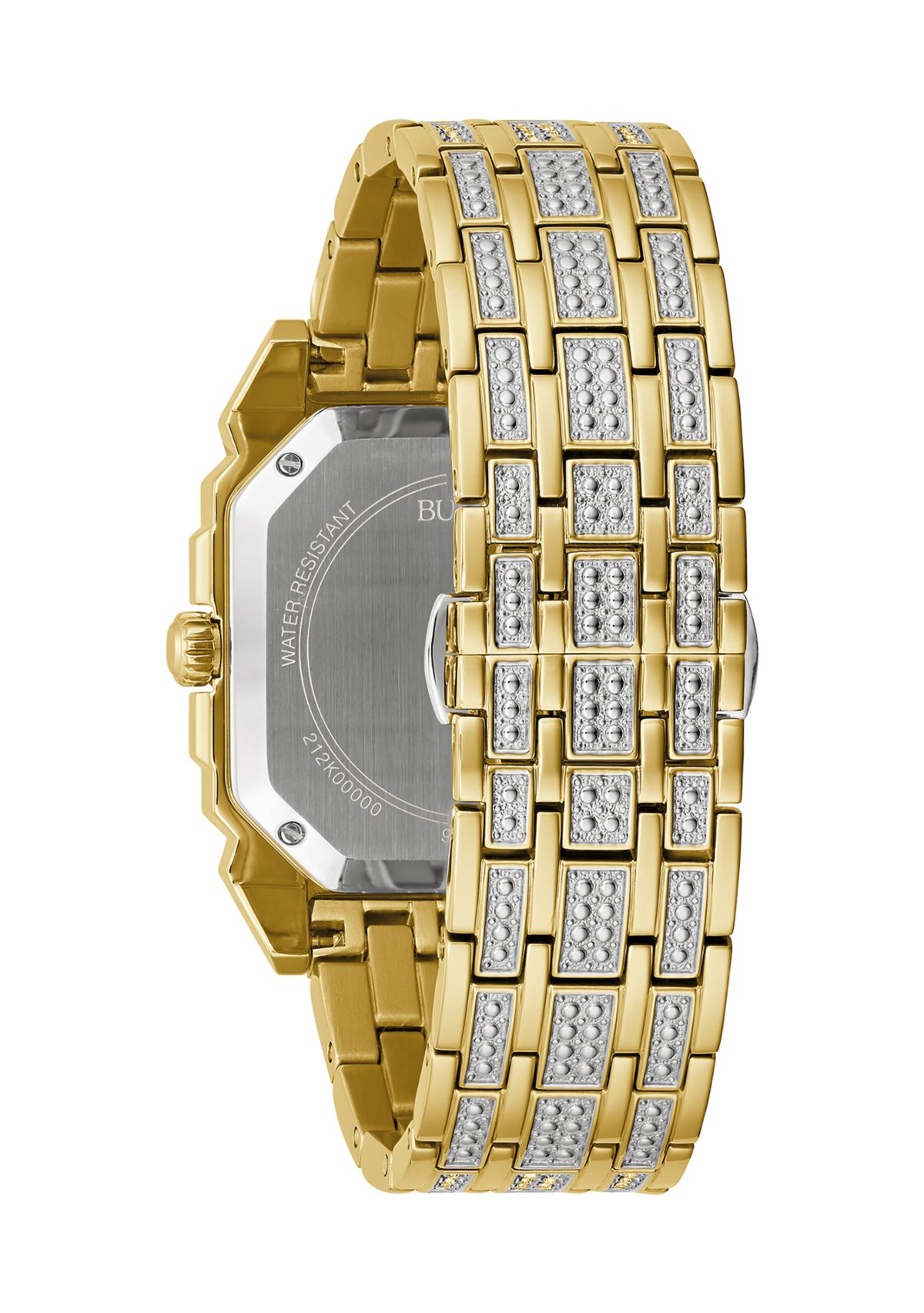 Mens Crystal Octava Gold-tone Stainless Steel Bracelet Watch, 40 Millimeter